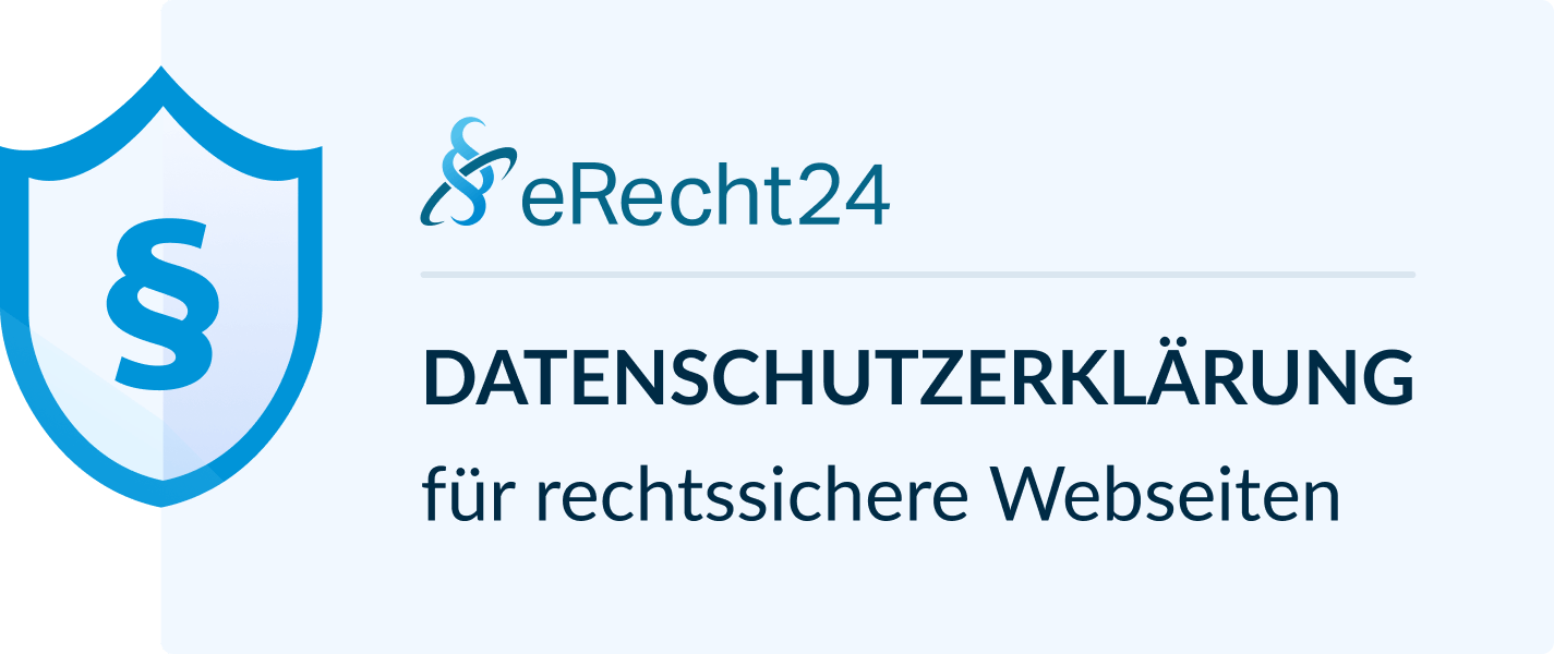 Datenschutz Siegel Light Horizontal Large Datenschutzerklärung für rechtssichere Webseiten